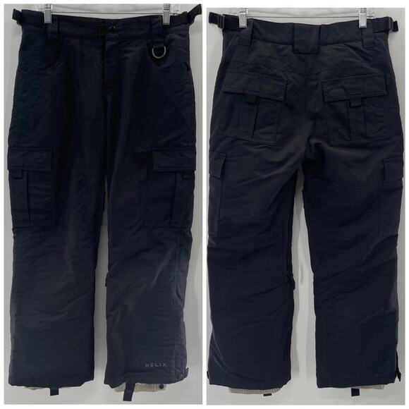 Helix Pants - Helix Nova Technical Ski /Snowboard Snow Pants Cargo Style Black Size Small